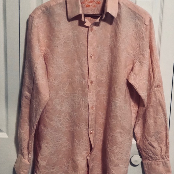 LUCHIANO VISCONTI 100% LINEN LONG SLEEVE SHIRT - Picture 9 of 16